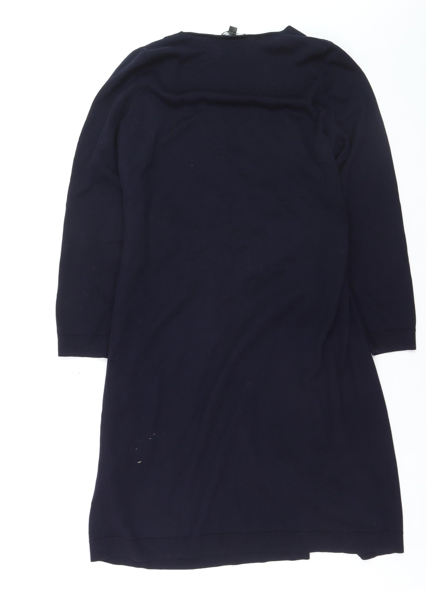 COS Women’s Blue Wool Wrap Cardigan Jumper Size L