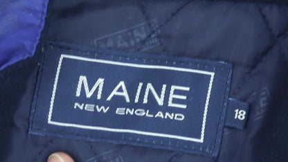 Maine New England Womens Blue Size 18 Waterproof Full Zip Jacket