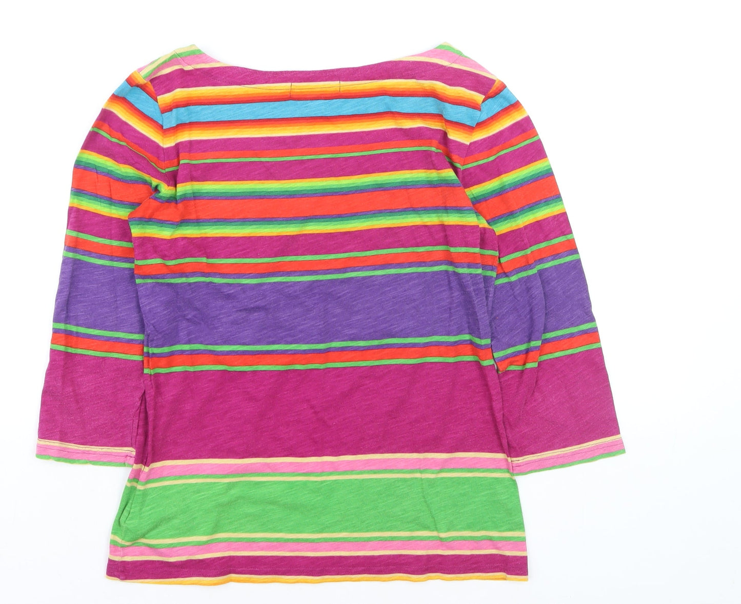 Ralph Lauren Women’s Multicoloured Striped Cotton Boat Neck Top S