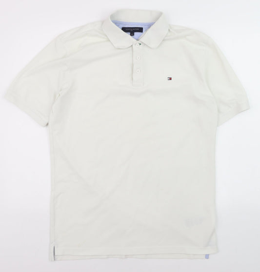 Tommy Hilfiger Men’s White Golf Polo Shirt XL Cotton Blend