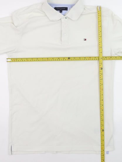 Tommy Hilfiger Men’s White Golf Polo Shirt XL Cotton Blend