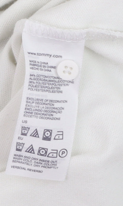 Tommy Hilfiger Men’s White Golf Polo Shirt XL Cotton Blend