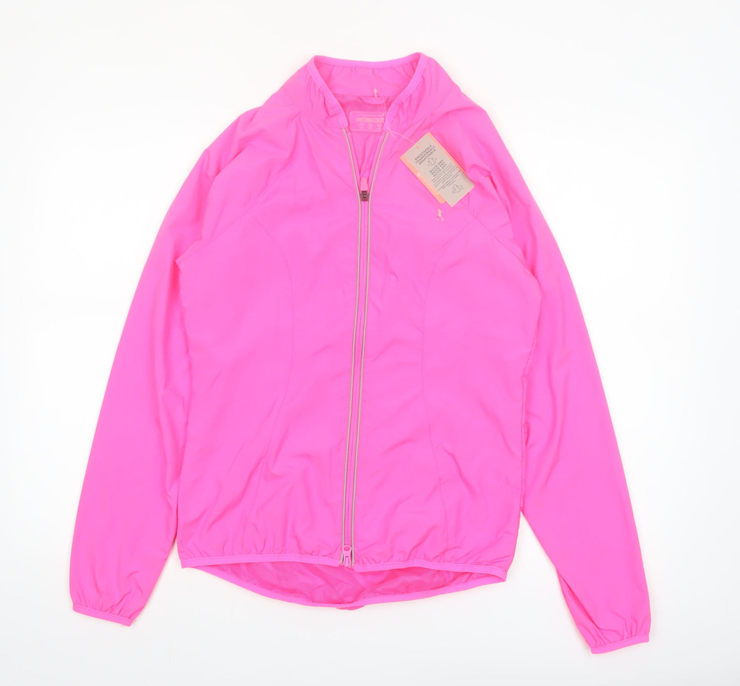 Atmosphere Womens Pink Size 10 Workout Windbreaker Jacket