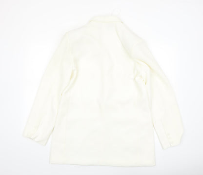 Nasty Gal Women’s White Tuxedo Blazer UK 8 Shawl Lapel