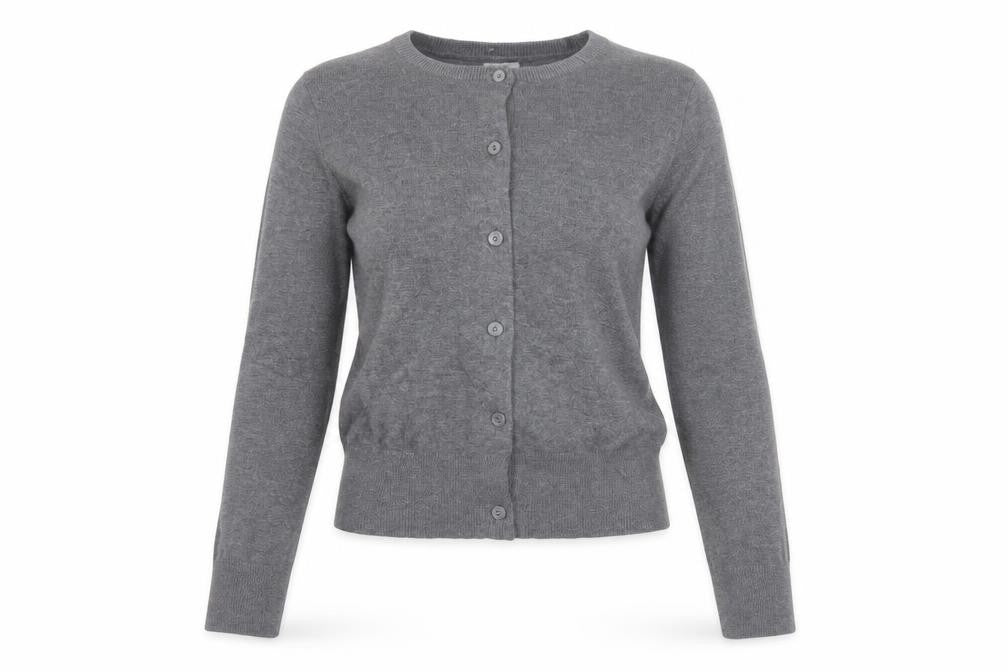 H&M Divided Womens Grey Knit Long Sleeve Cardigan 2XS Slim Fit