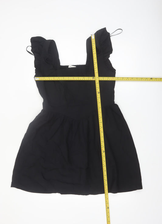 Marks and Spencer Women's Black Size 12 Sleeveless Skater Dress
