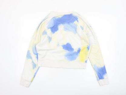 Champion Womens Blue Tie-Dye Pullover Sweatshirt Size M