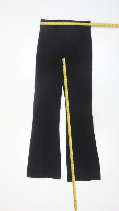 Marks and Spencer Womens Black Flared Stretch Trousers Size 6