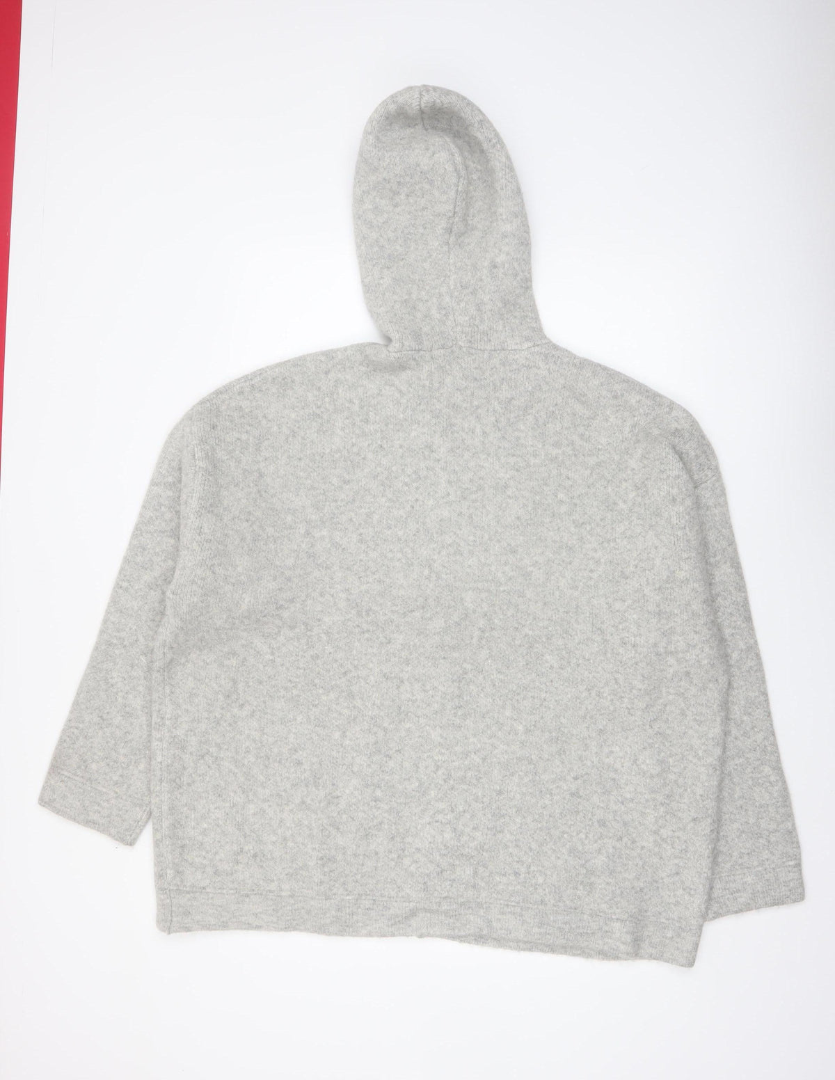 Primark Men’s Grey Wool Blend Zip Hooded Jumper Size L