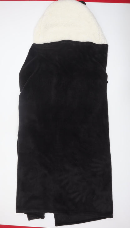 Chelsea Peers Women Black Fleece Panda Hooded Robe One Size