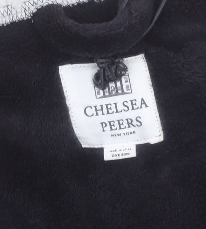 Chelsea Peers Women Black Fleece Panda Hooded Robe One Size