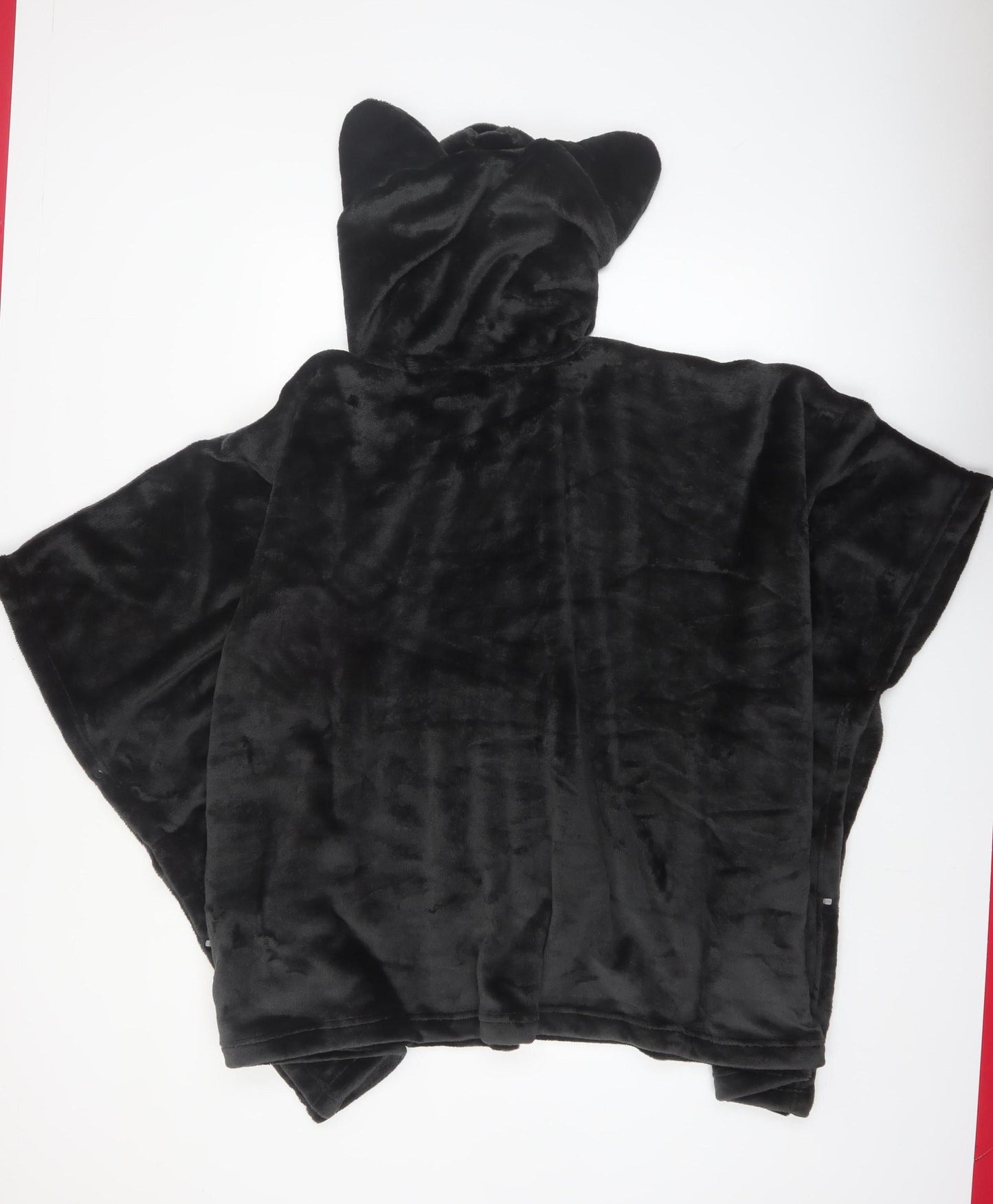 Marks and Spencer Women Black Cat Hooded Fleece Robe M