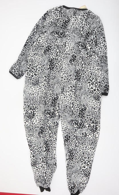 Love to Lounge Women's Black Animal Print Fleece One Piece Size 18-20