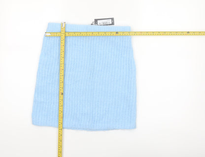 PrettyLittleThing Women’s Blue Knit Short Pencil Skirt Size S