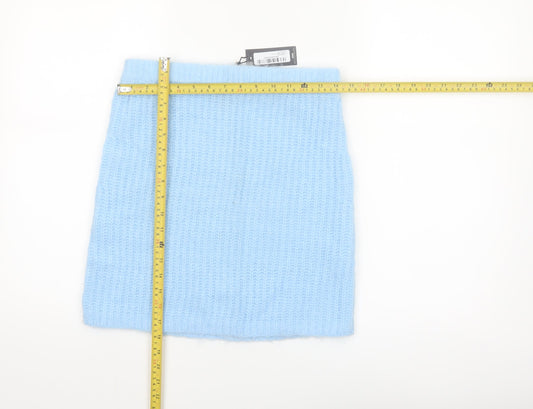 PrettyLittleThing Women’s Blue Knit Short Pencil Skirt Size S