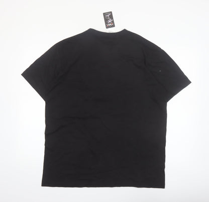 KMA Men's Black Florida Graphic Short Sleeve Cotton T-Shirt Size L