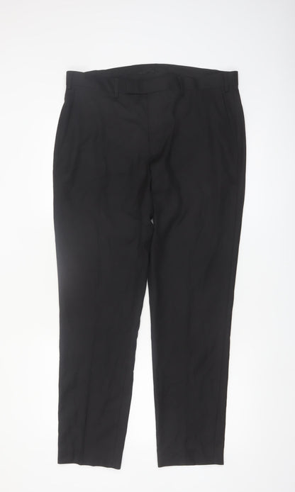 Marks and Spencer Men's Black Slim Fit Dress Trousers 36x31
