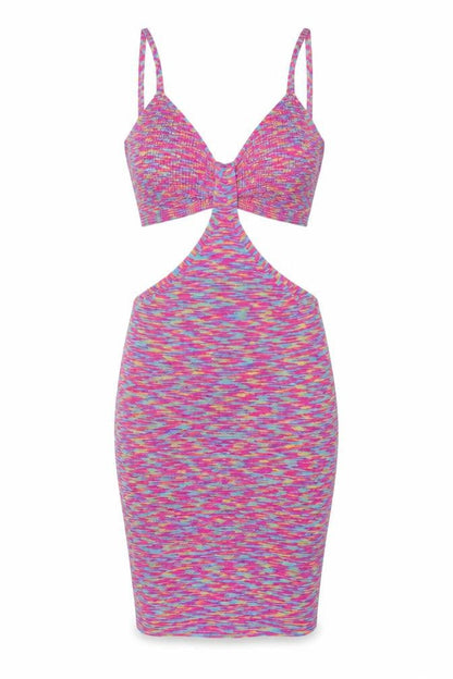 Boohoo Women's Multicoloured Size 8 Bodycon Cut Out Midi Dress