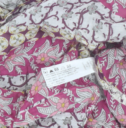 Rocha John Rocha Women's Pink Floral Cotton Tunic Blouse Size 18