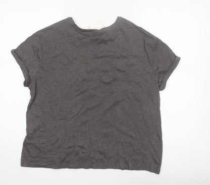 Marks and Spencer Women's Grey Funny T-Shirt Pyjama Top L