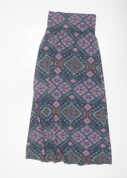 Mossimo Women’s Multicoloured Geometric Midi A-Line Skirt XS
