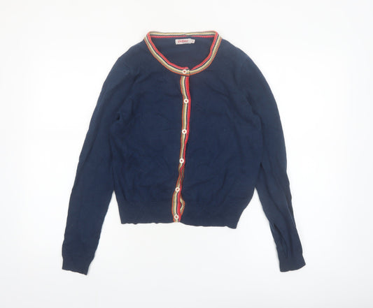 Cath Kidston Women's Blue Cardigan Small Knit Button Front