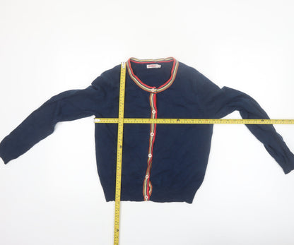 Cath Kidston Women's Blue Cardigan Small Knit Button Front