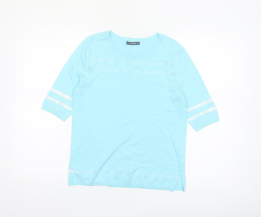 Dunnes Women Blue Basic Short Sleeve Crew Neck T-Shirt S