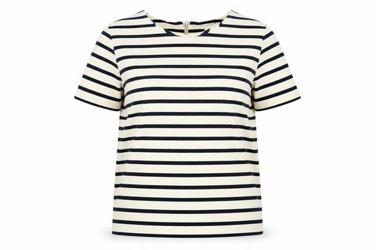 Whistles Women’s Multicoloured Striped Cotton T-Shirt Size 8