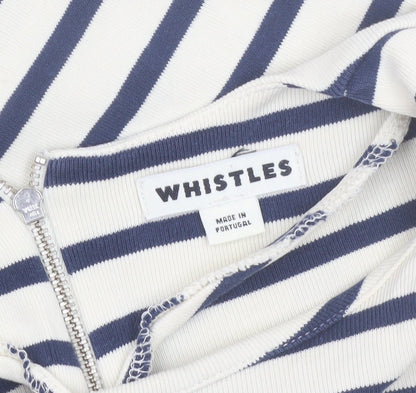 Whistles Women’s Multicoloured Striped Cotton T-Shirt Size 8