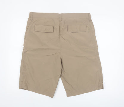 Dunnes Stores Men's Beige Cargo Shorts Size L 36in Cotton Blend
