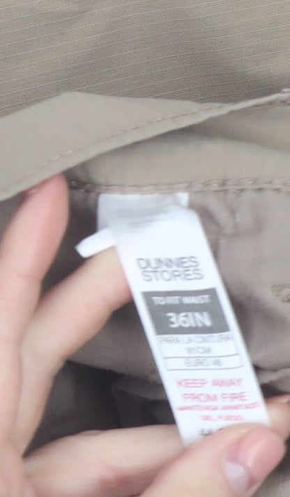 Dunnes Stores Men's Beige Cargo Shorts Size L 36in Cotton Blend