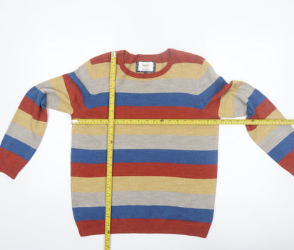 Maine New England Women's Multicoloured Striped Pullover Jumper Size 14