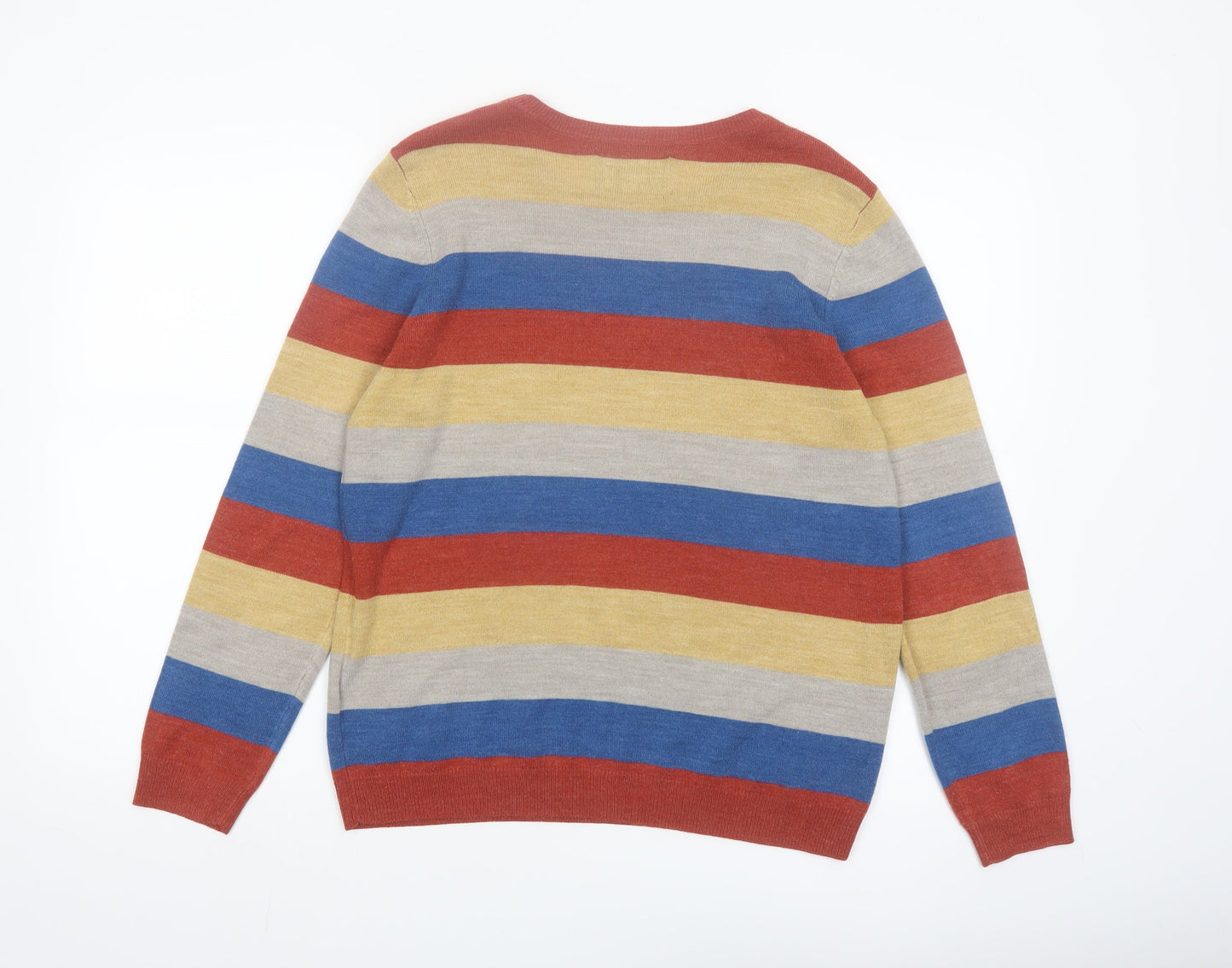 Maine New England Women's Multicoloured Striped Pullover Jumper Size 14