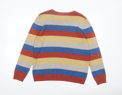 Maine New England Women's Multicoloured Striped Pullover Jumper Size 14