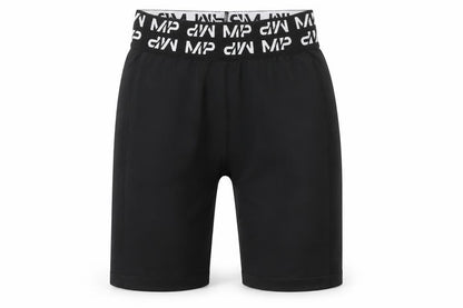 Myprotein Womens Black Biker Activewear Shorts Size M Elastic Waist Stretch