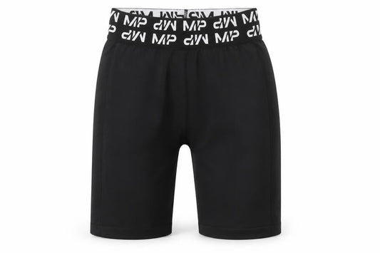 Myprotein Womens Black Biker Activewear Shorts Size M Elastic Waist Stretch