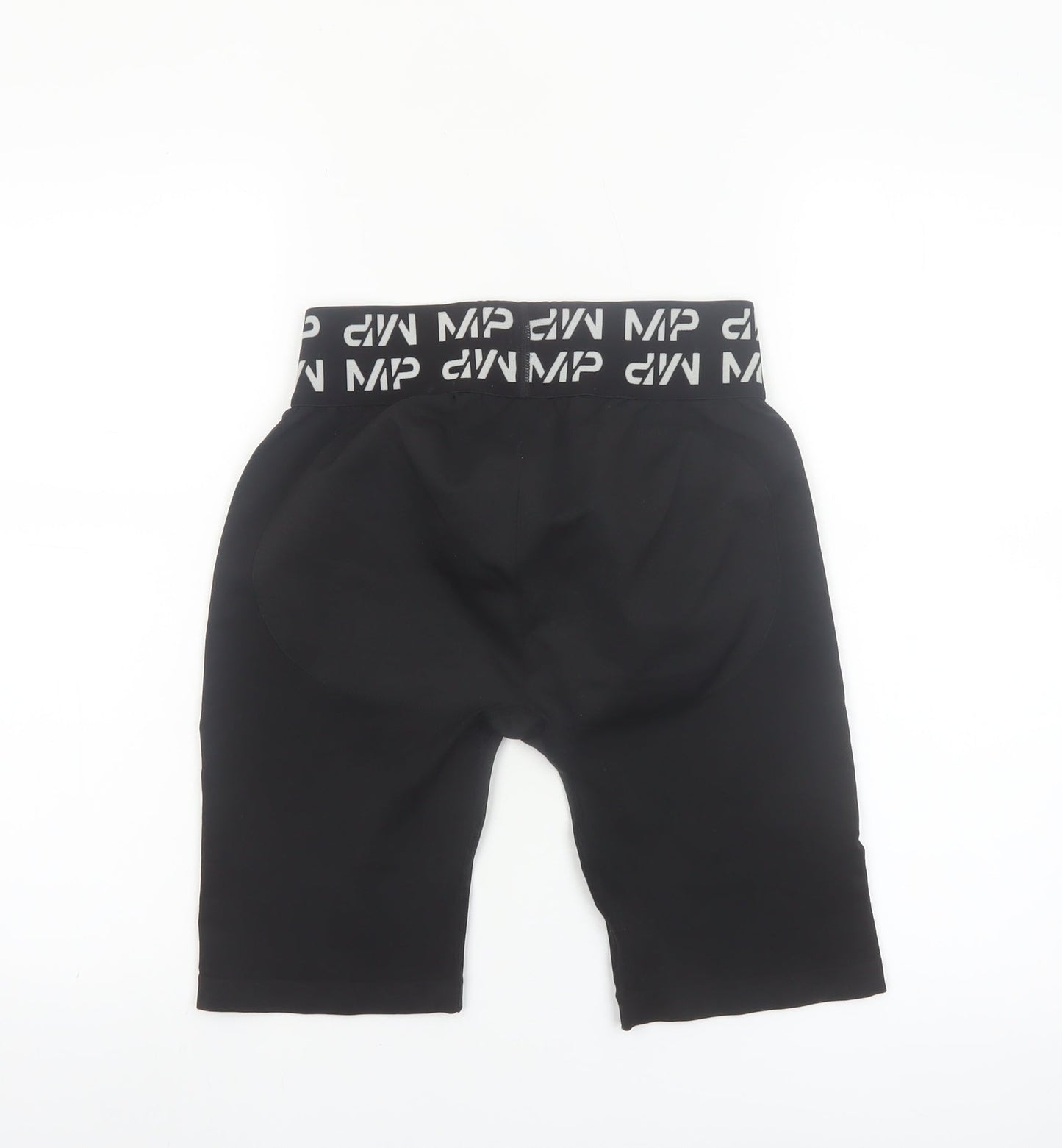 MP Womens Black Biker Activewear Shorts Size M Elastic Waist Stretch