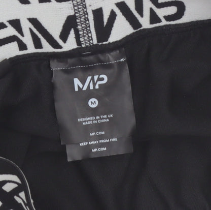 MP Womens Black Biker Activewear Shorts Size M Elastic Waist Stretch