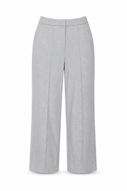Topshop Women Grey Size 10 Straight Leg Trousers