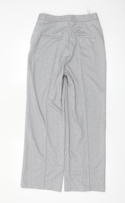 Topshop Women Grey Size 10 Straight Leg Trousers