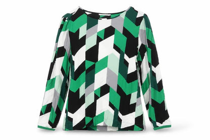Cecil Women’s Multicoloured Geometric Viscose Blouse M