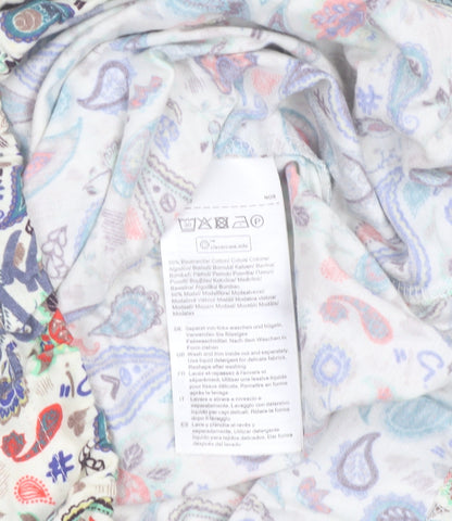 Cecil Womens Multicoloured Paisley Cotton Modal Long Sleeve Top L