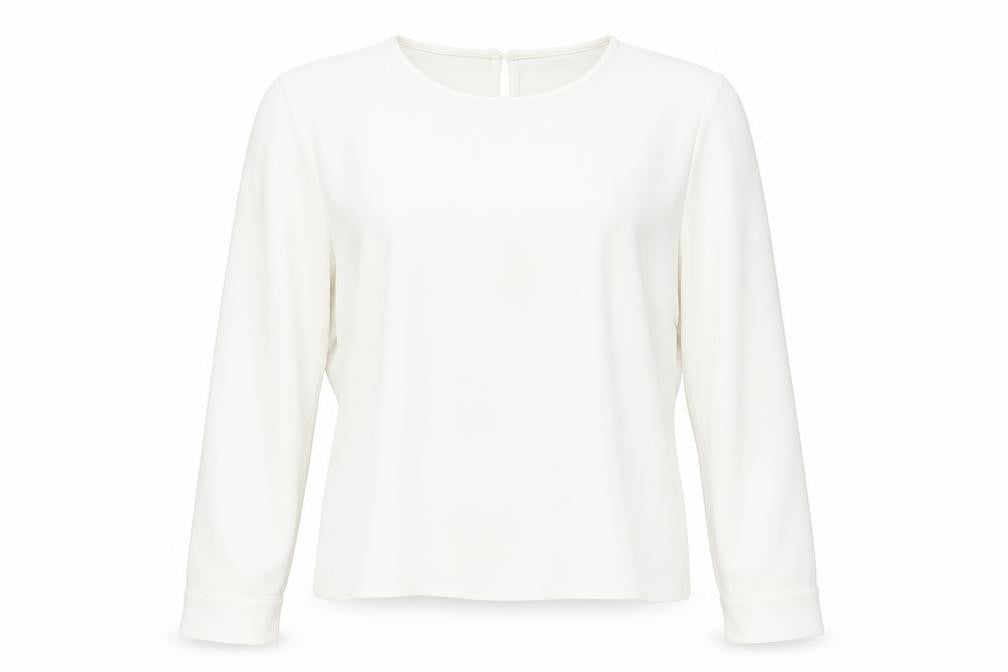 Dunnes Women Ivory Long Sleeve Woven Blouse Size 16