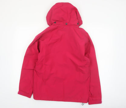 Helly Hansen Girls Red Waterproof Hooded Rain Coat Jacket Size 14 Years
