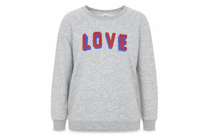 Old Navy Womens Grey LOVE Print Pullover Sweatshirt XS