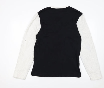 American Rag Women Black White Polar Bear Christmas Sweatshirt Small