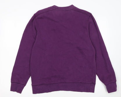 IZOD Women Purple Crew Neck Pullover Sweatshirt Size S