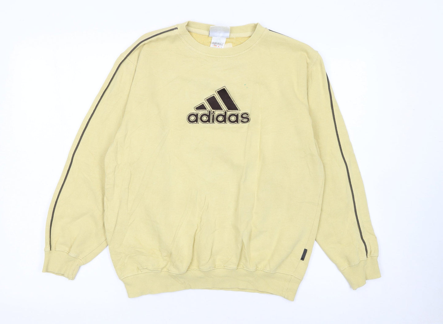 Adidas Girls Beige Embroidered Logo Pullover Sweatshirt 14 Years