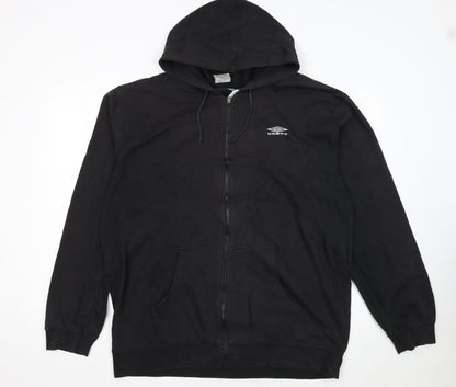 Umbro Men's Black XL Full Zip Hoodie Sweatshirt